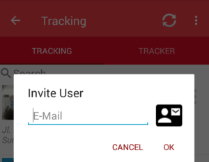 email invite user track2ticket